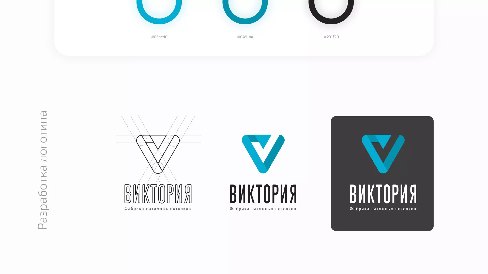 Разработка фирменного стиля компании по продаже и установке натяжных потолков в Оби