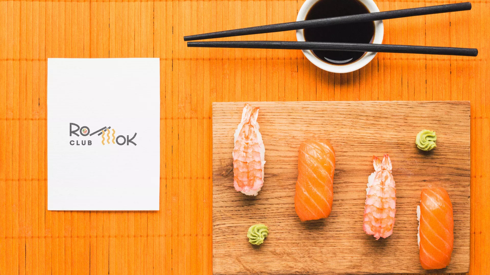 Создание логотипа суши-бара «Roll Wok Club» в Оби