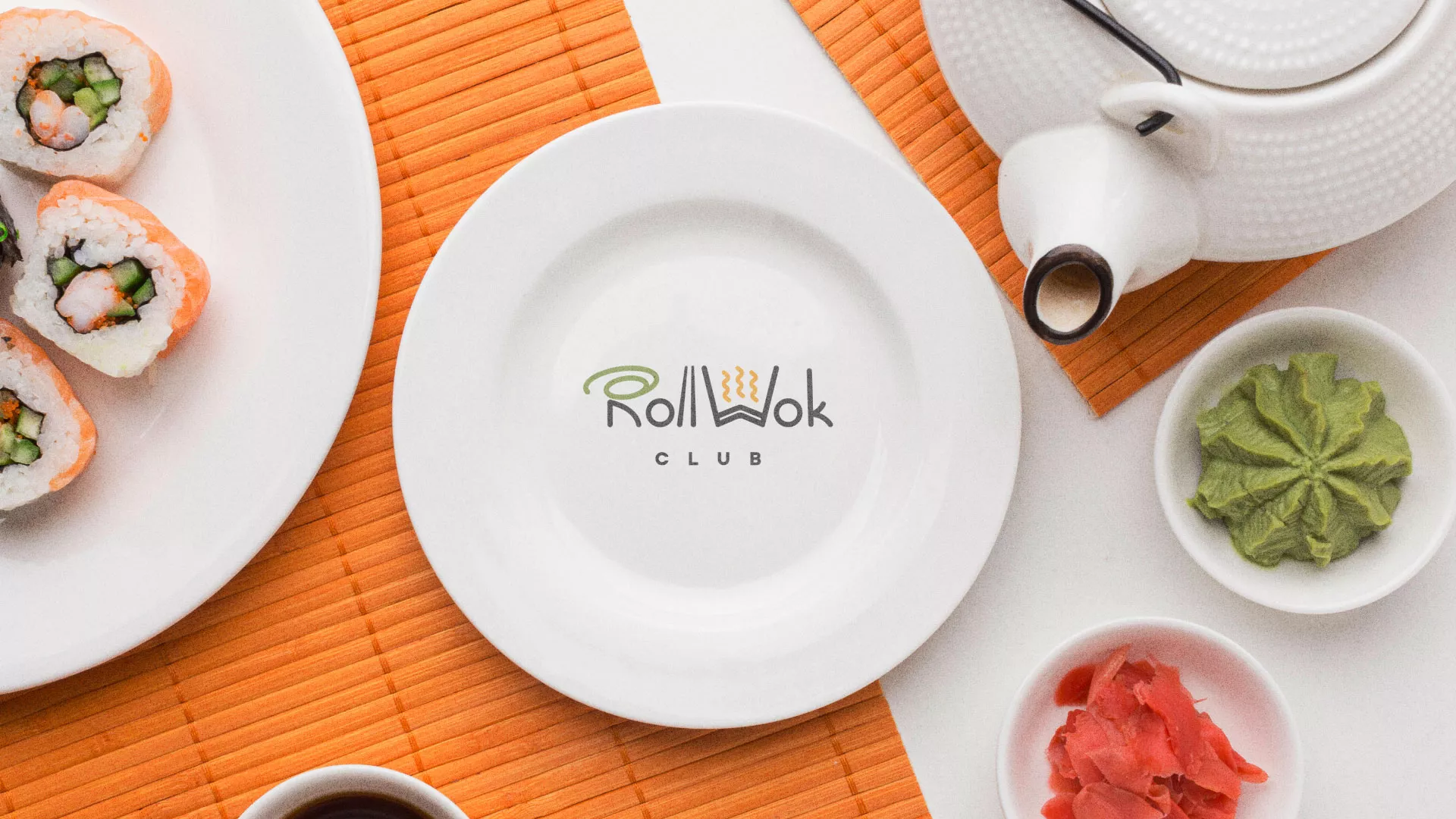 Разработка логотипа и фирменного стиля в Оби для суши-бара «Roll Wok Club» Разработка логотипа и фирменного стиля в Оби для суши-бара «Roll Wok Club»
